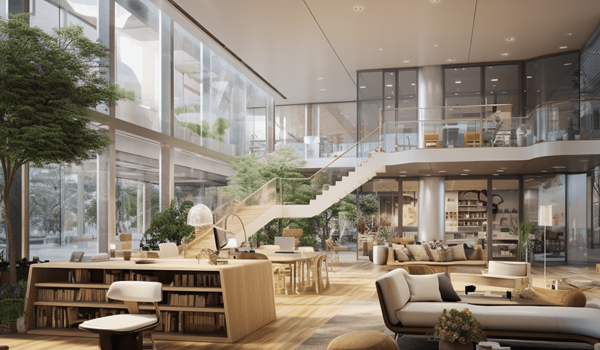 The clean and modern exterior of a home, showcasing a flawless, cream-colored rendered finish completed by professional renderers.